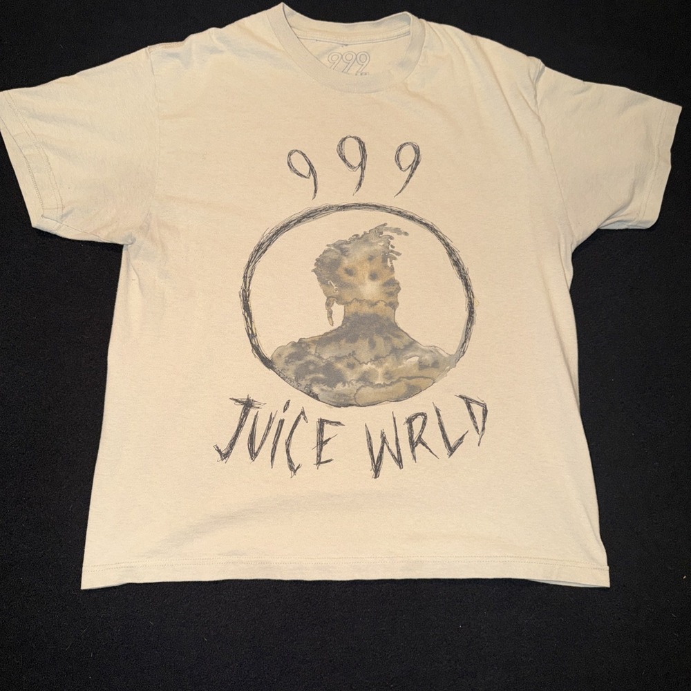 Juice World Wrld 999 Club Graphic T shirt Beige Mens Size Large